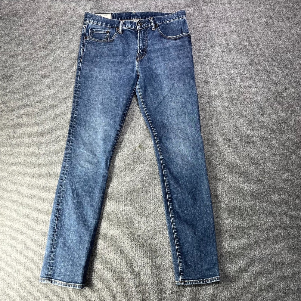 GAP Skinny Jeans Men's Blue Denim Slim Fit Stretch Pockets Zip Fly Y2K - 32X30.5